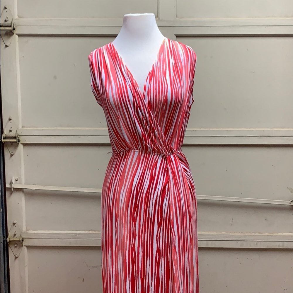 NWT Red and pink patterned maxi dress